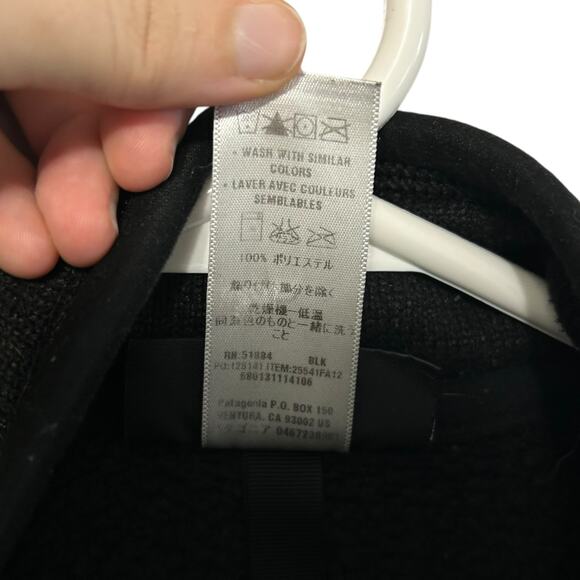 Patagonia Better Sweater Jacket Womens Sz S Black Full Zip Fleece Lined Travel - Picture 8 of 8